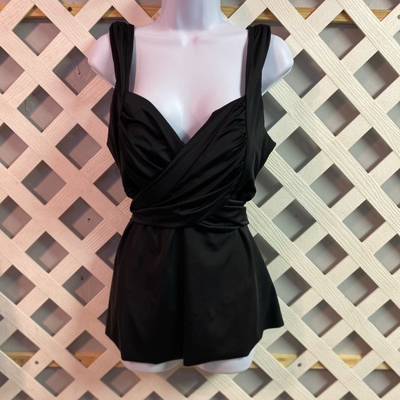 Kim Gravel x Swimsuits For All Wrap Sweetheart Top & Brief Set Black Regular 14 - Picture 2 of 8